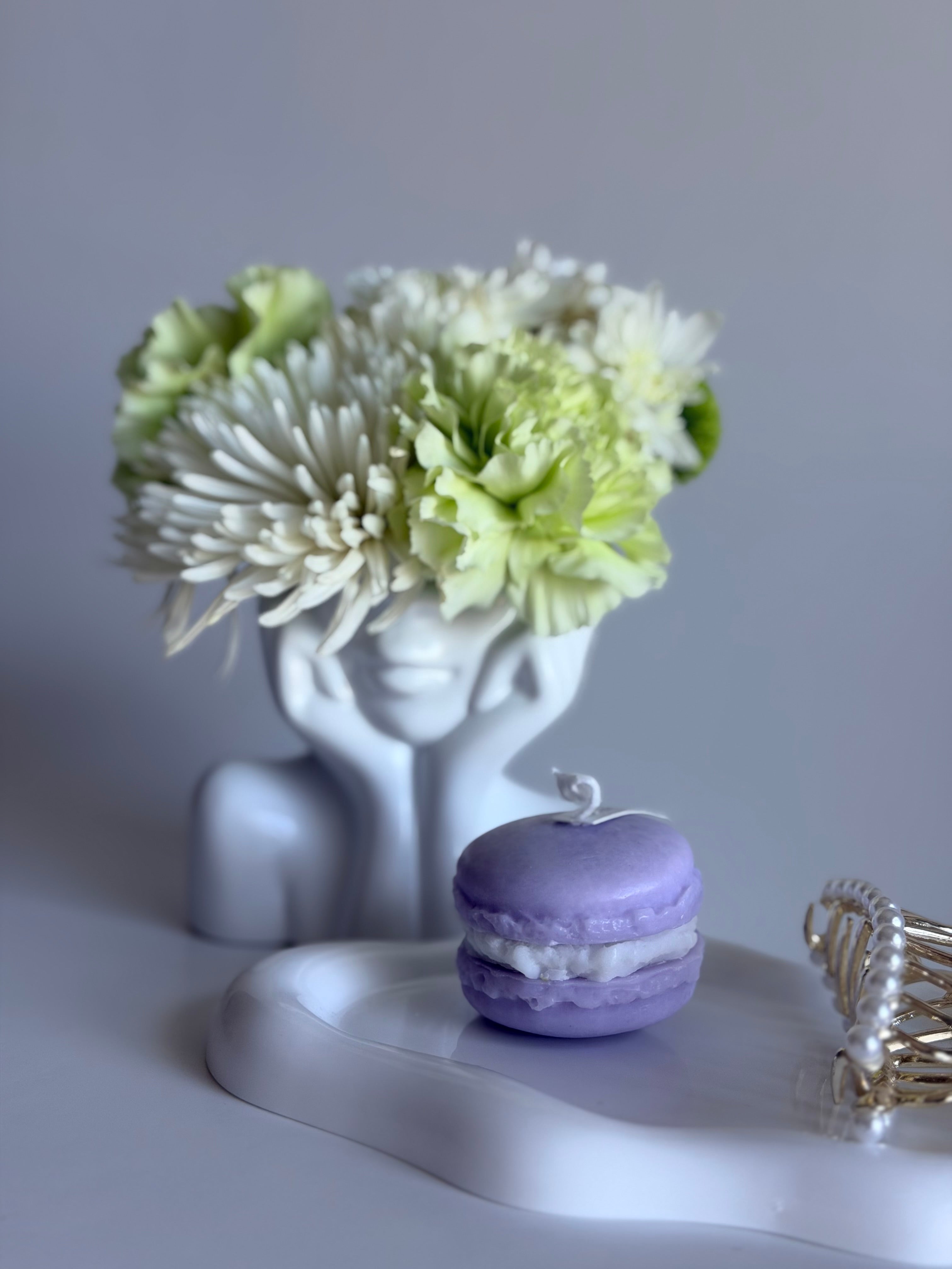 Macaron Mini Candle – Lavender Bliss 💜
