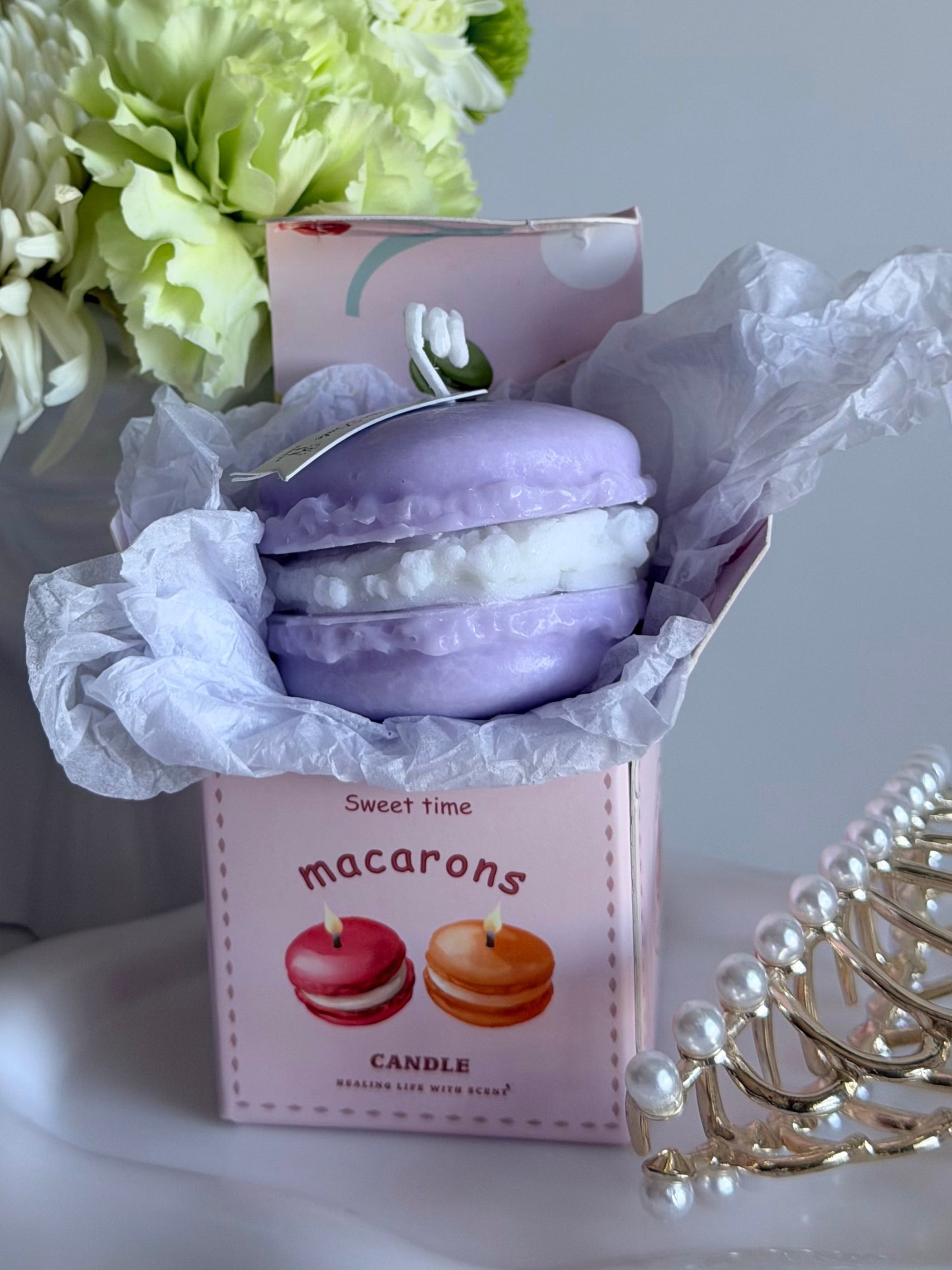 Macaron Mini Candle – Lavender Bliss 💜